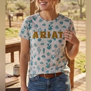 Ariat R.E.A.L. Cactus Garden T-shirt
- Size M - Western Print